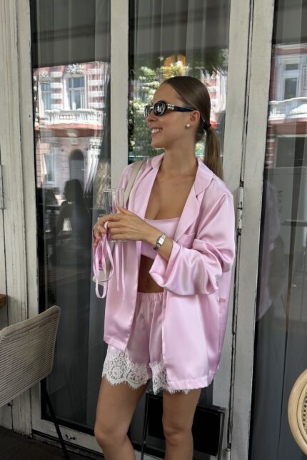 COMO SATIN SET рожевий