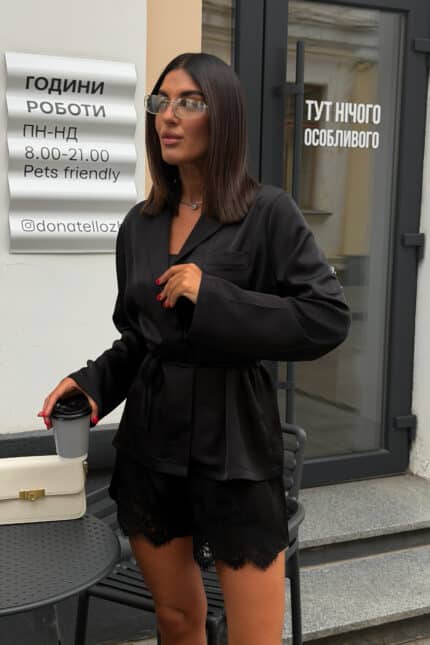 COMO SATIN SET чорний